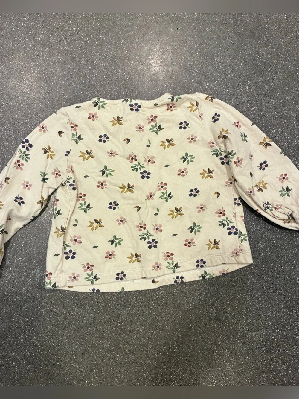 Petit Bateau Floral Long Sleeve Babydoll Top 5 Years 110 cm Cotton Cottagecore
